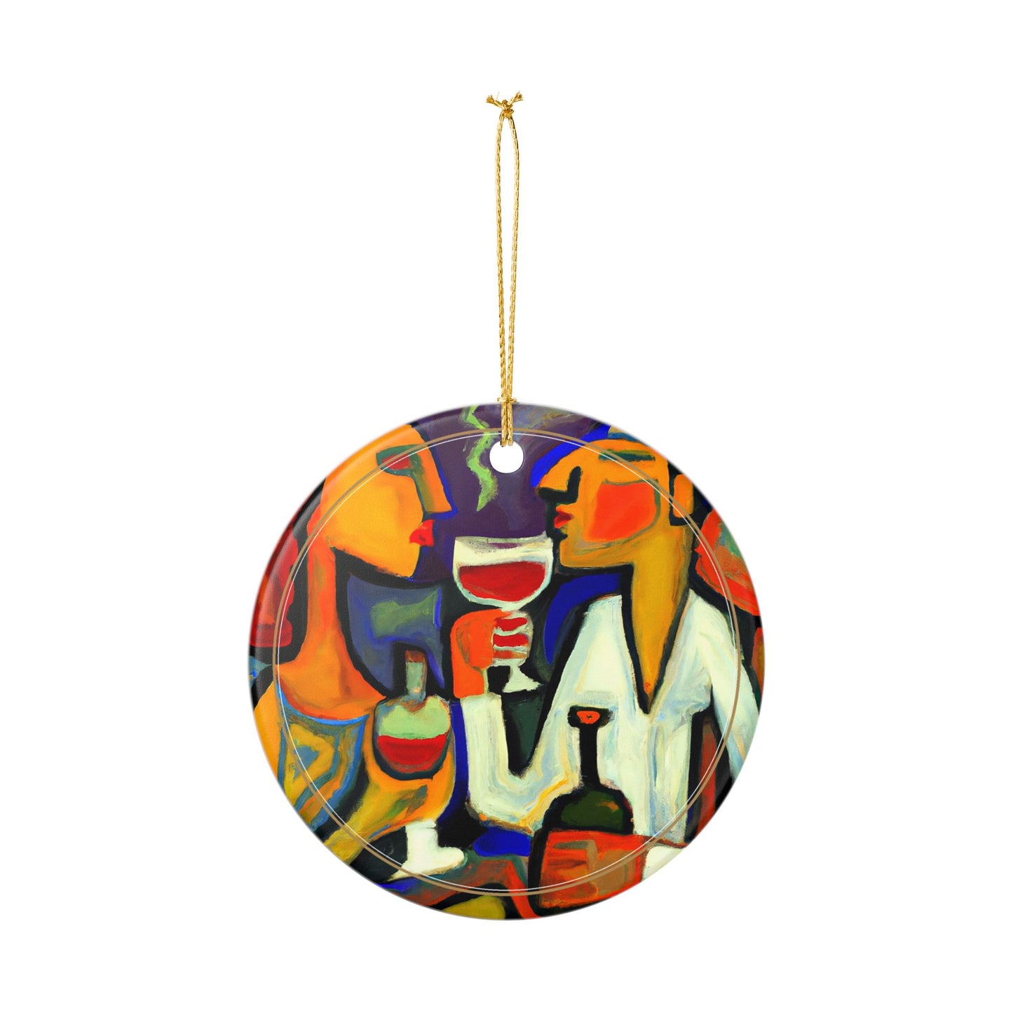Wine Date — Ceramic Ornament