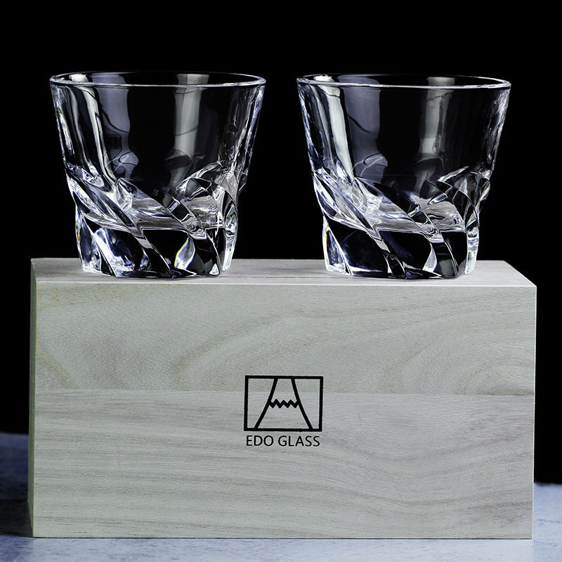 Toast to Forever wedding bundle — crystal glass pair in wooden gift box