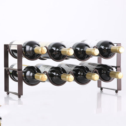 Stackable Wrought Iron Wine Bottle Rack