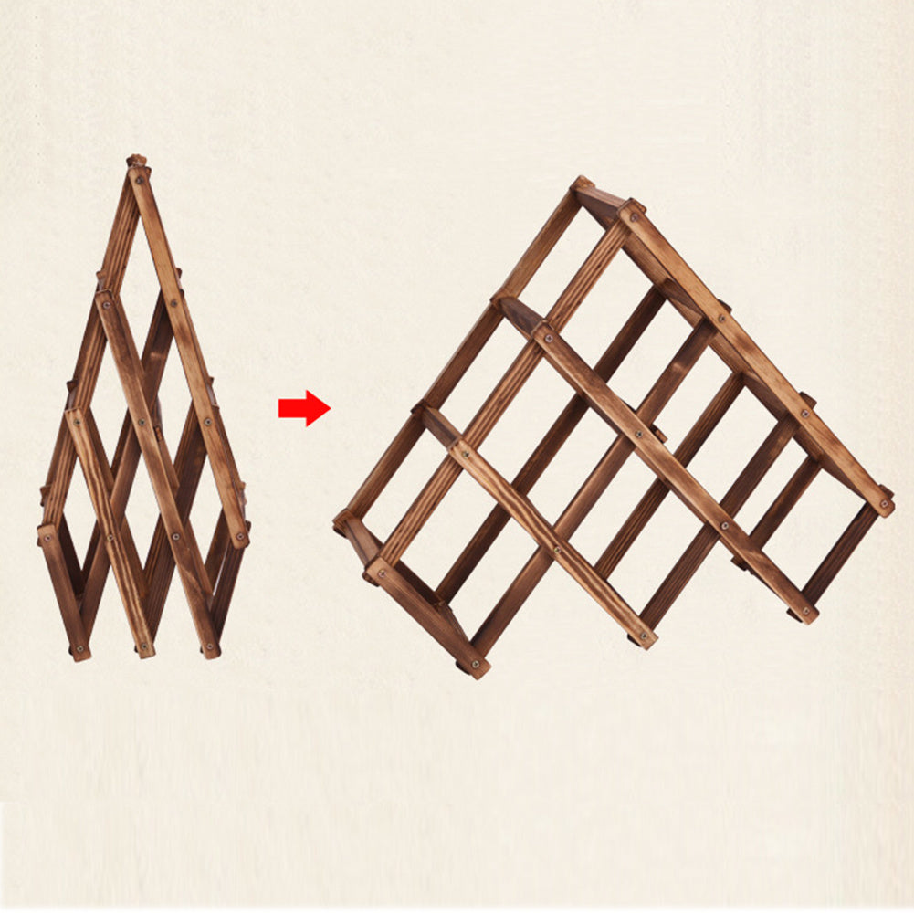Wooden Folding Wine Rack