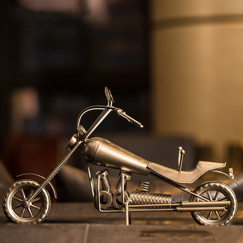 Motorcycle Wine Bottle Rack — Wrought Iron Bar Decor