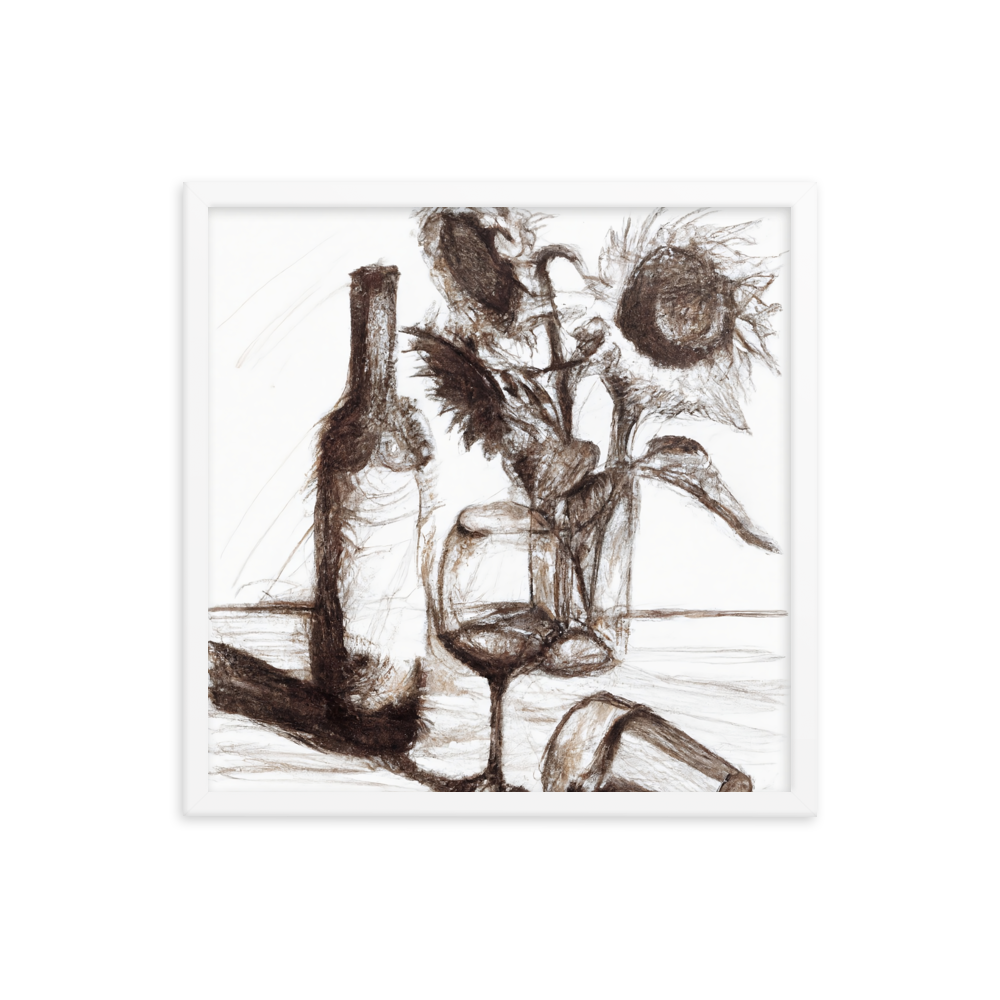 Still Life in Ink — Framed Wine Art Print — product image 10