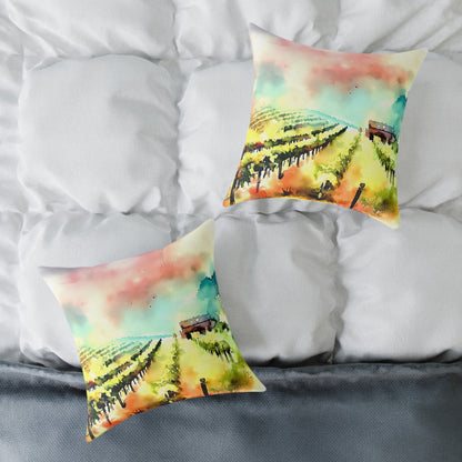 Vibrant Vineyards — Throw Pillow