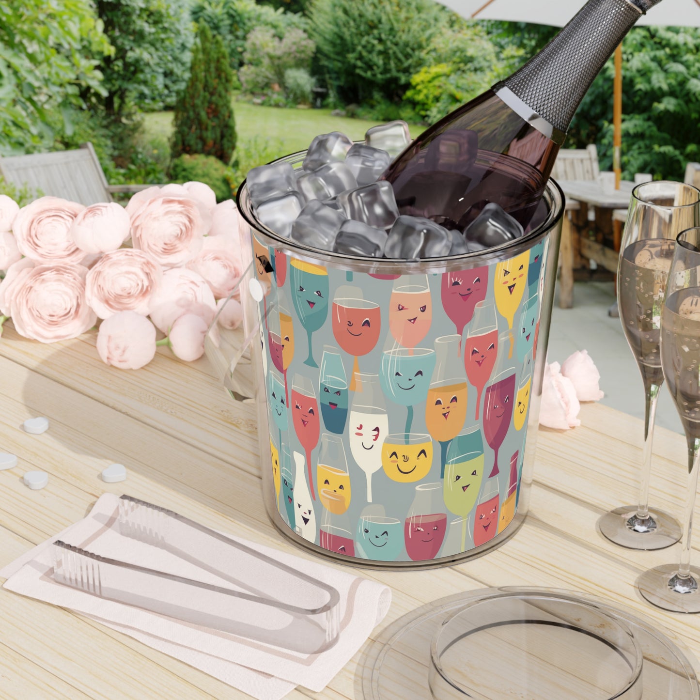 Ice Bucket with Tongs