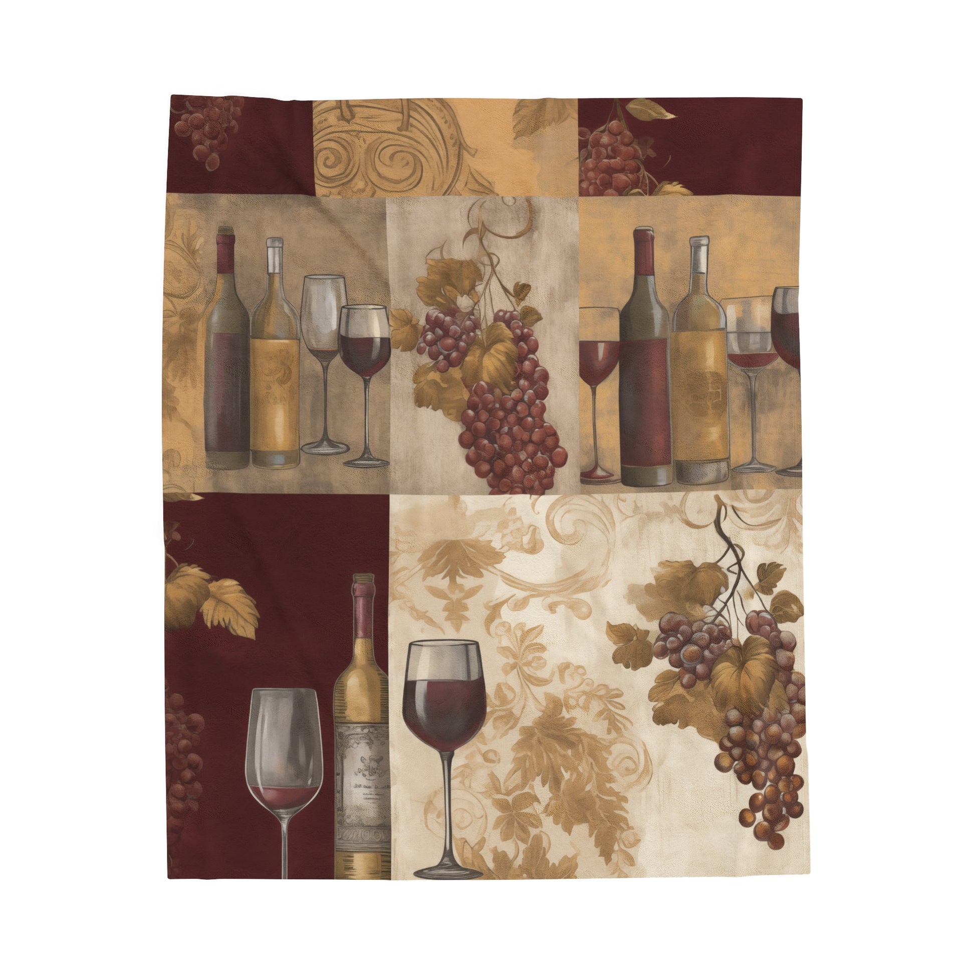 Elegant design on a plush velveteen throw blanket