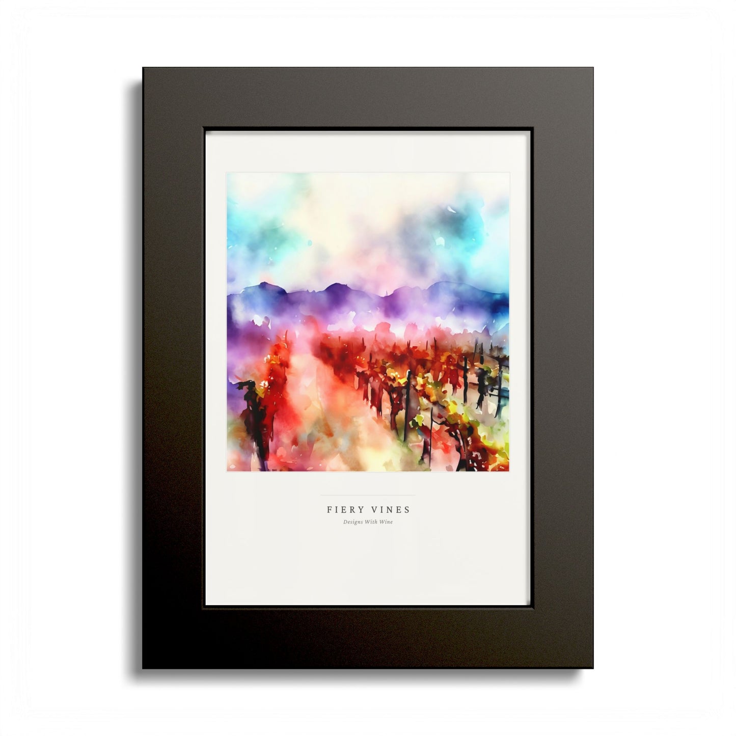 Fiery Vines — Framed Art Print