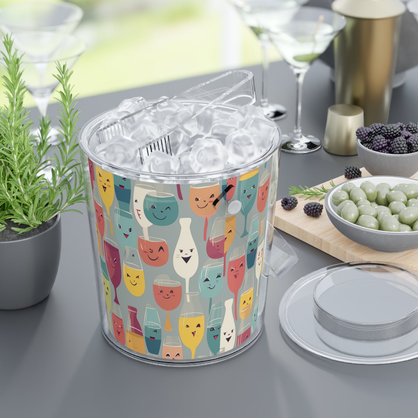 Ice Bucket with Tongs