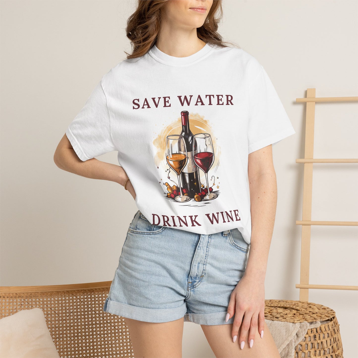 Save Water, Drink Wine — Heavyweight Tee