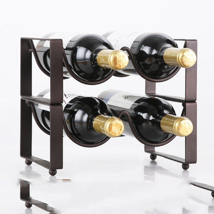 Stackable Wrought Iron Wine Bottle Rack