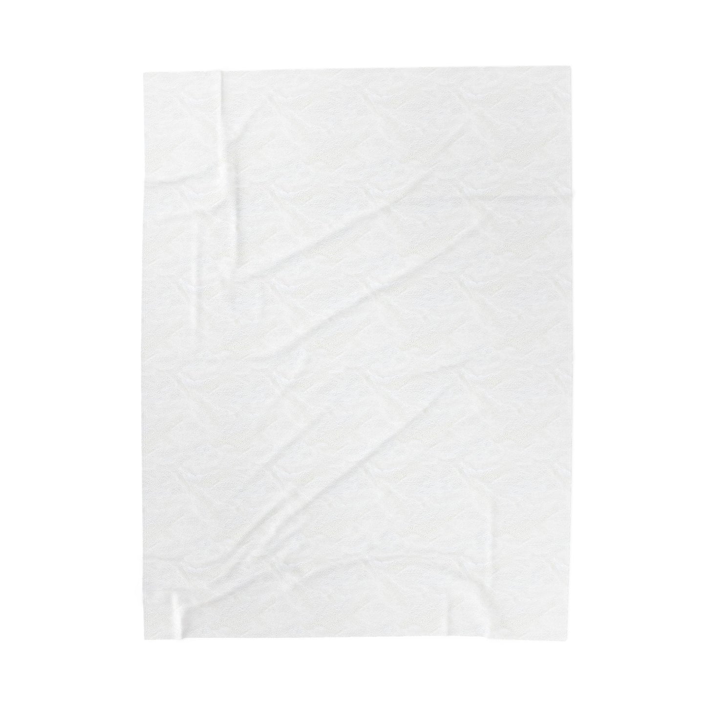 Quilted Vines plush blanket - blank white backing, larger size shown flat on white
