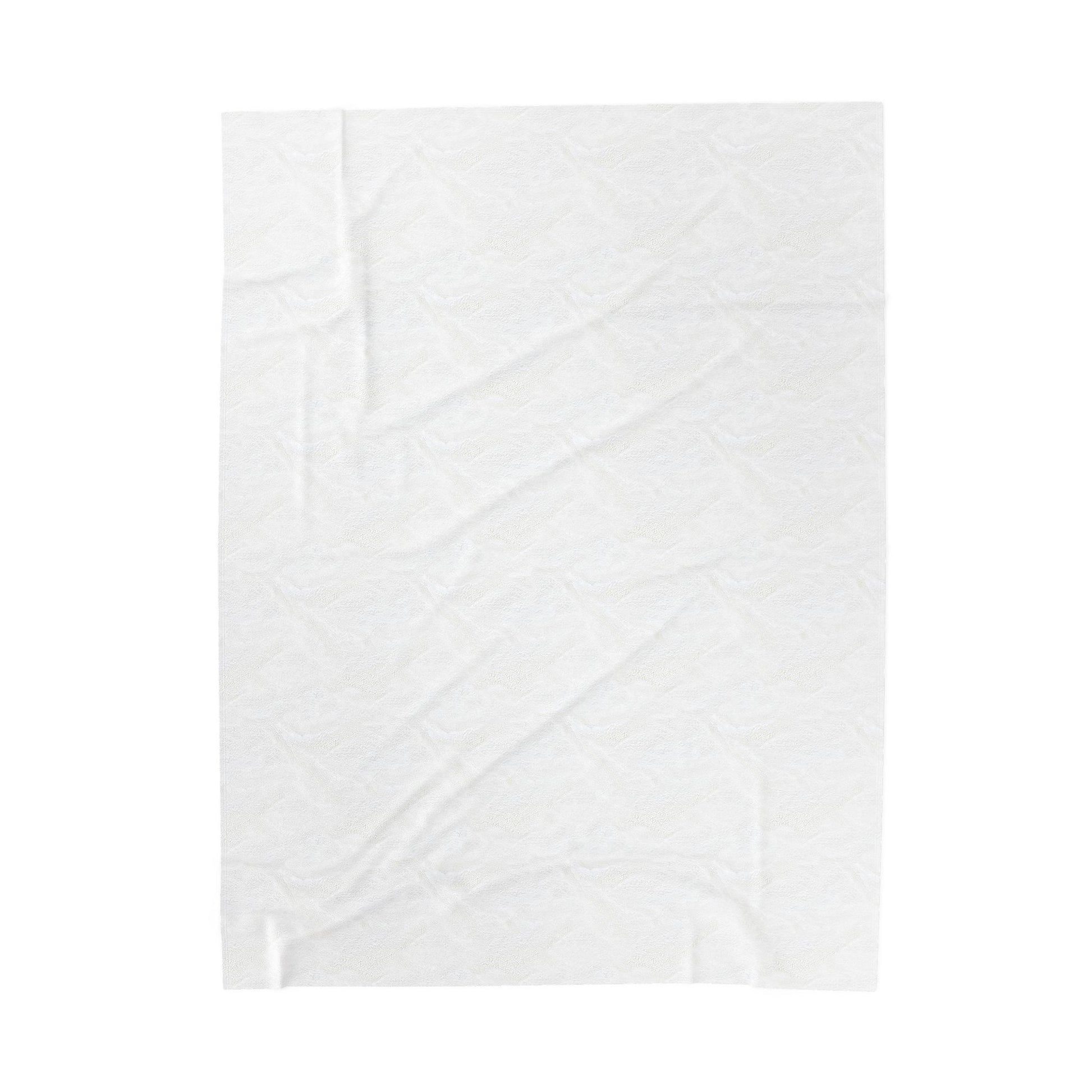 Quilted Vines plush blanket - blank white backing, larger size shown flat on white