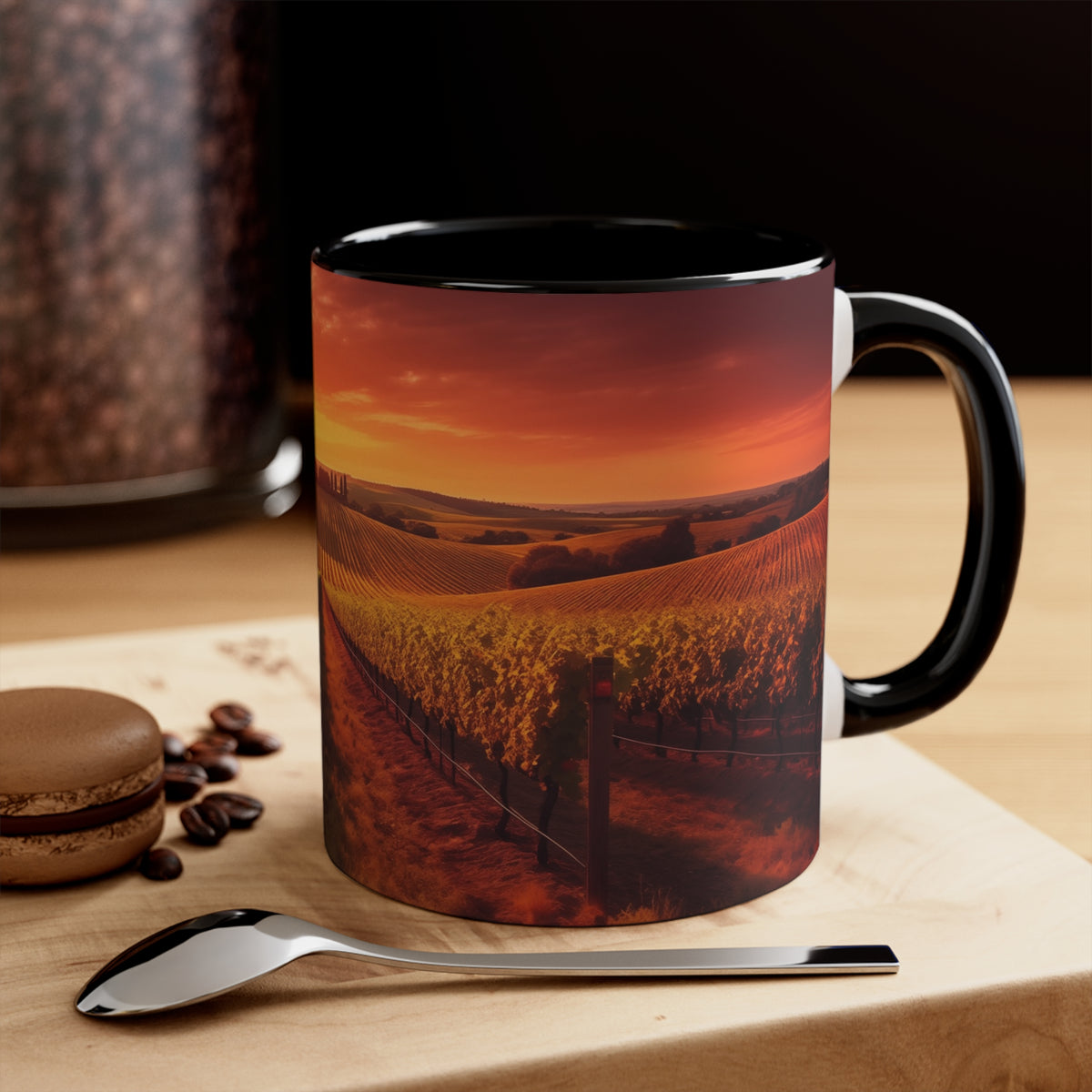 Vineyard at Sunset — Accent Mug (11oz / 15oz)