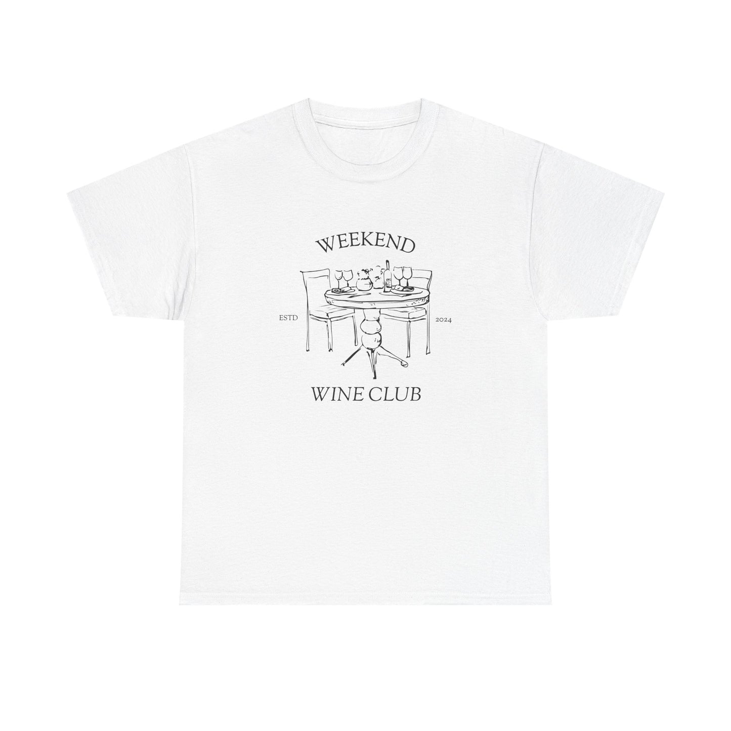 Weekend Wine Club Supper Edition — Classic Tee — White, front