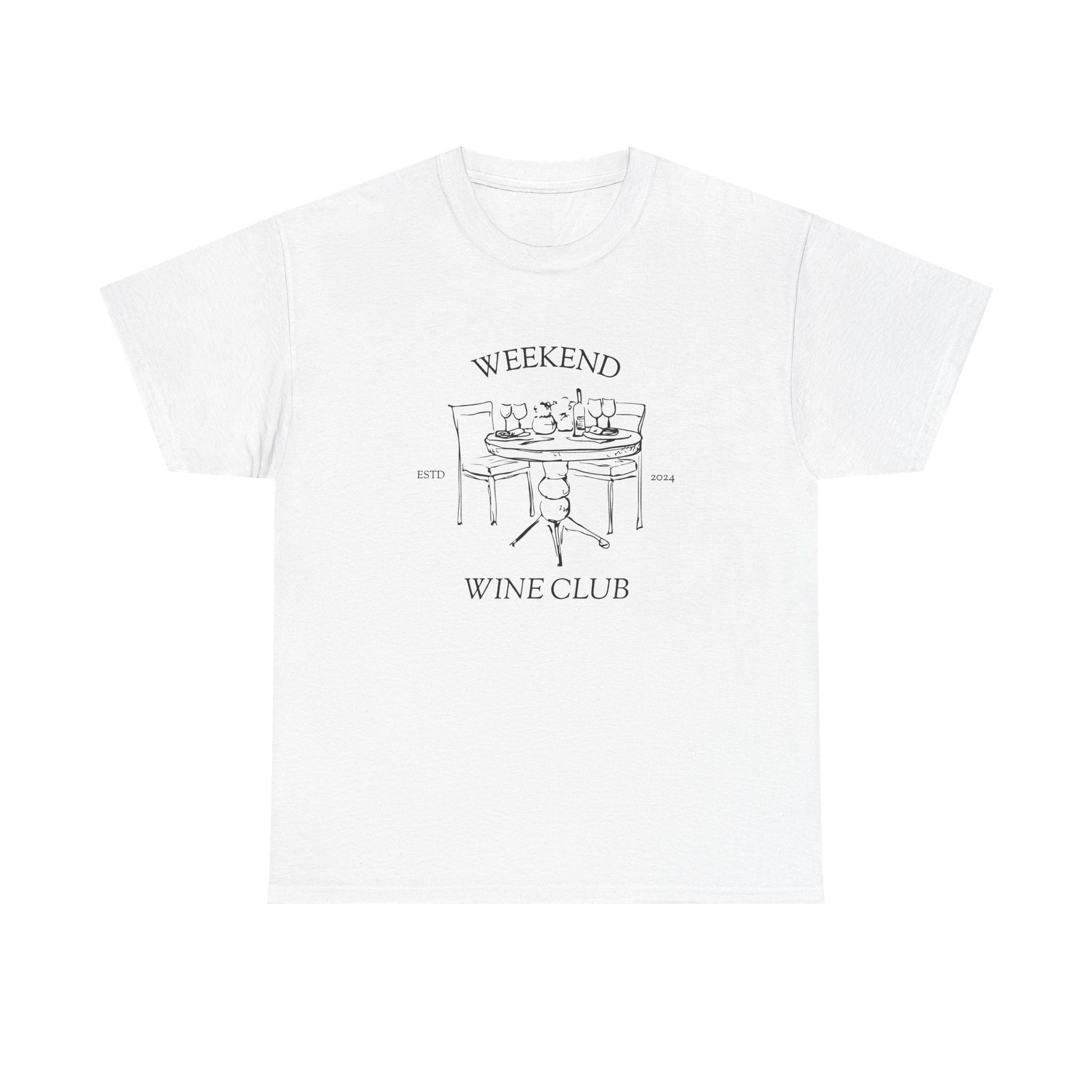 Weekend Wine Club Supper Edition — Classic Tee — White, front