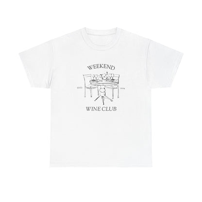 Weekend Wine Club Supper Edition — Classic Tee — White, front
