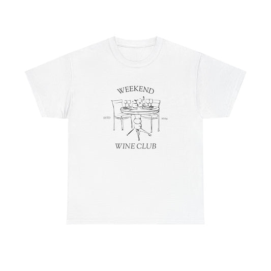 Weekend Wine Club Supper Edition — Classic Tee — White, front