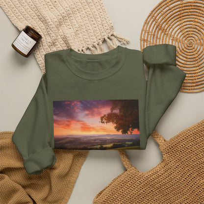 Scenic Sunset Vineyard — Crewneck Sweatshirt