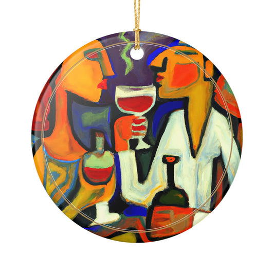 Wine Date — Ceramic Ornament