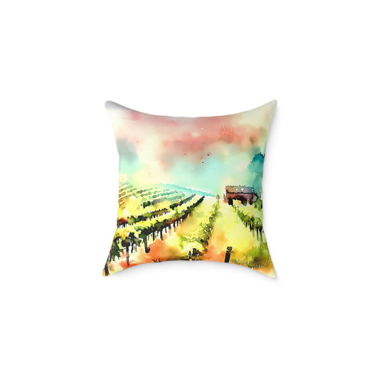 Vibrant Vineyards — Throw Pillow
