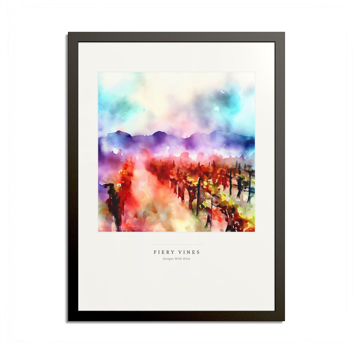 Fiery Vines — Framed Art Print