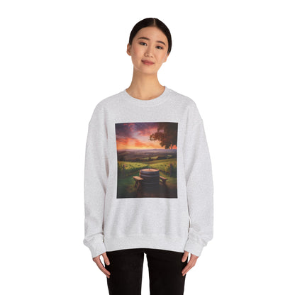 Scenic Sunset Vineyard — Crewneck Sweatshirt