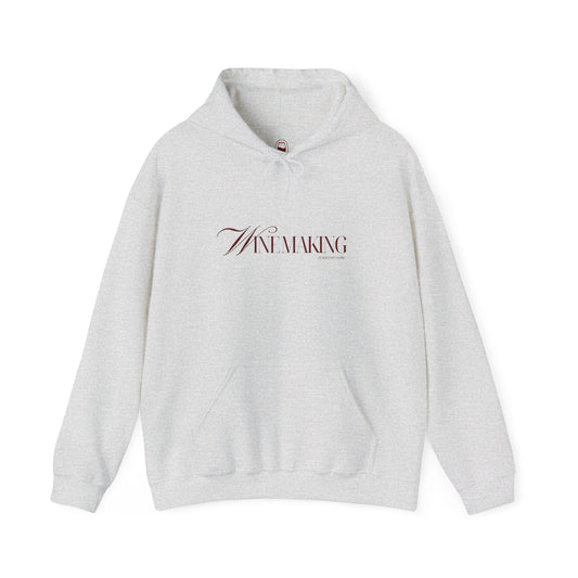 Winemaking vintage editorial print on a plush hoodie