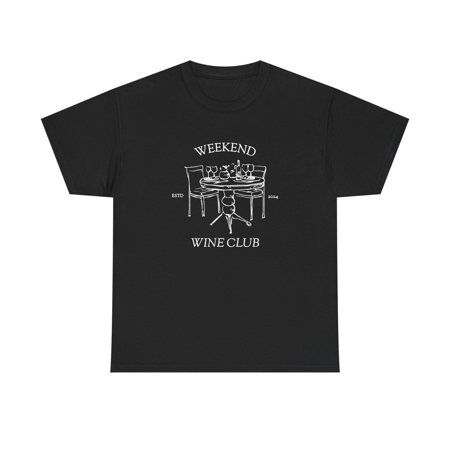 Weekend Wine Club Supper Edition — Classic Tee — Black, front