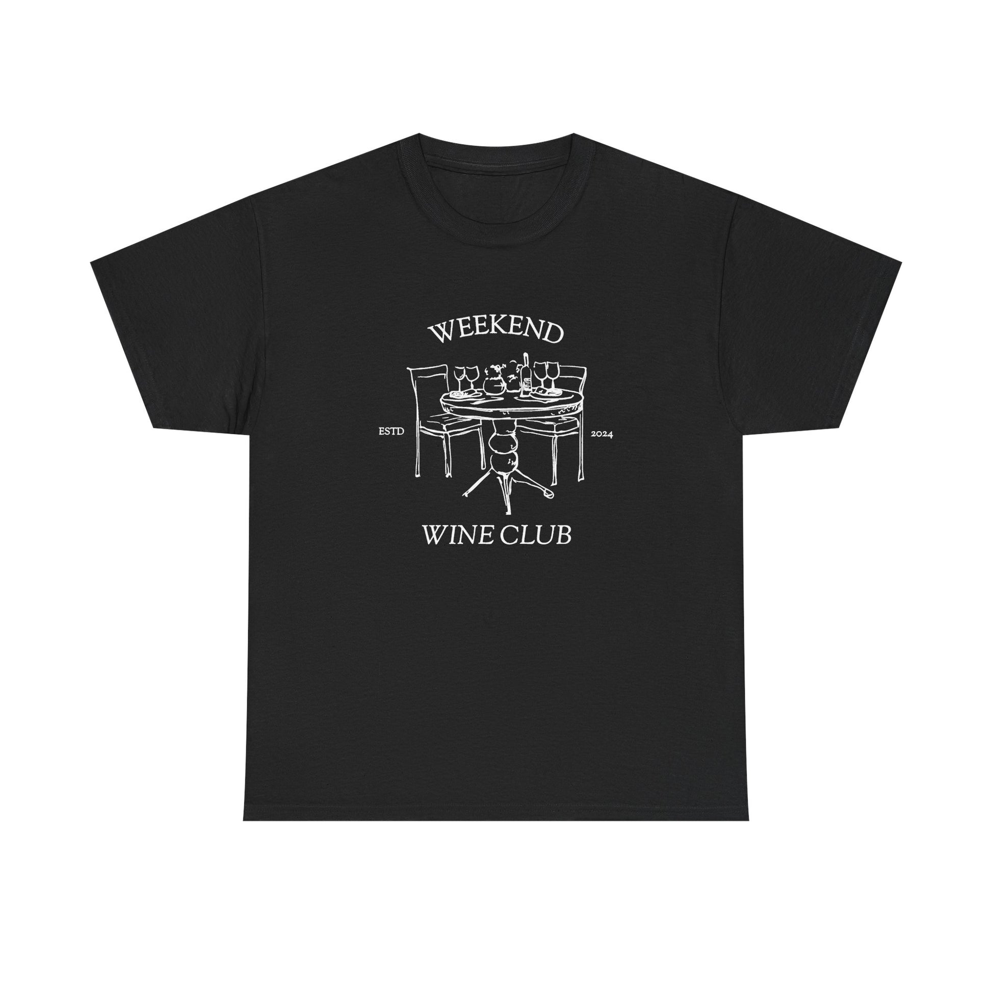 Weekend Wine Club Supper Edition — Classic Tee — Black, front
