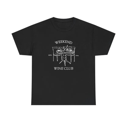 Weekend Wine Club Supper Edition — Classic Tee — Black, front