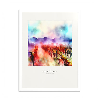 Fiery Vines — Framed Art Print