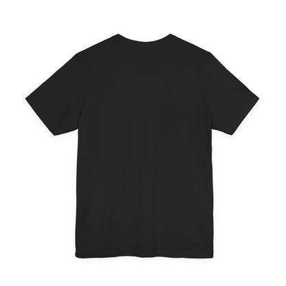 Back view of the black personalized couple tee showing the plain undecorated back