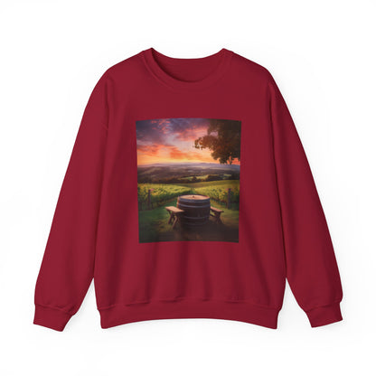Scenic Sunset Vineyard — Crewneck Sweatshirt