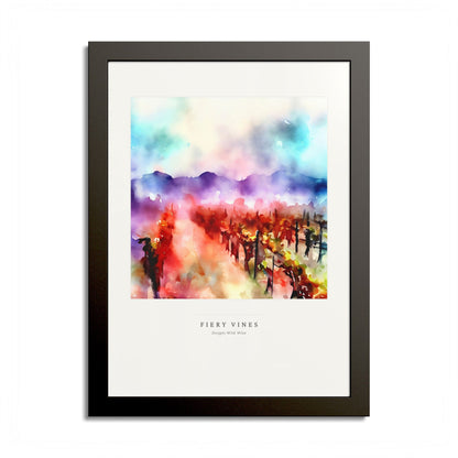 Fiery Vines — Framed Art Print