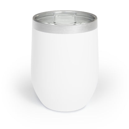 Personalized vineyard wine tumbler, back view