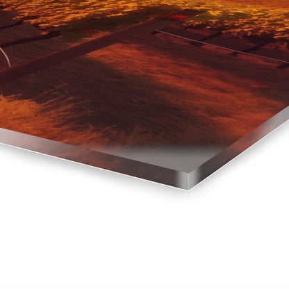 Scenic Vineyard Sunset — Acrylic Wall Art
