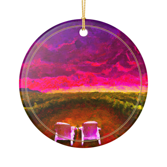 Surreal Sunset — Ceramic Ornament
