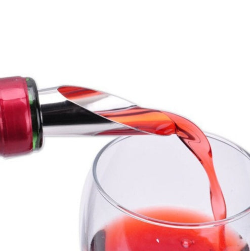 Stainless steel 2-in-1 wine pourer and preservation stopper