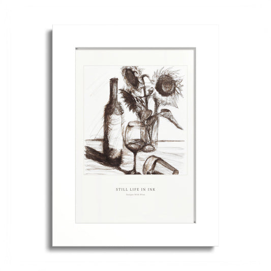 Still Life in Ink — Framed Wine Art Print