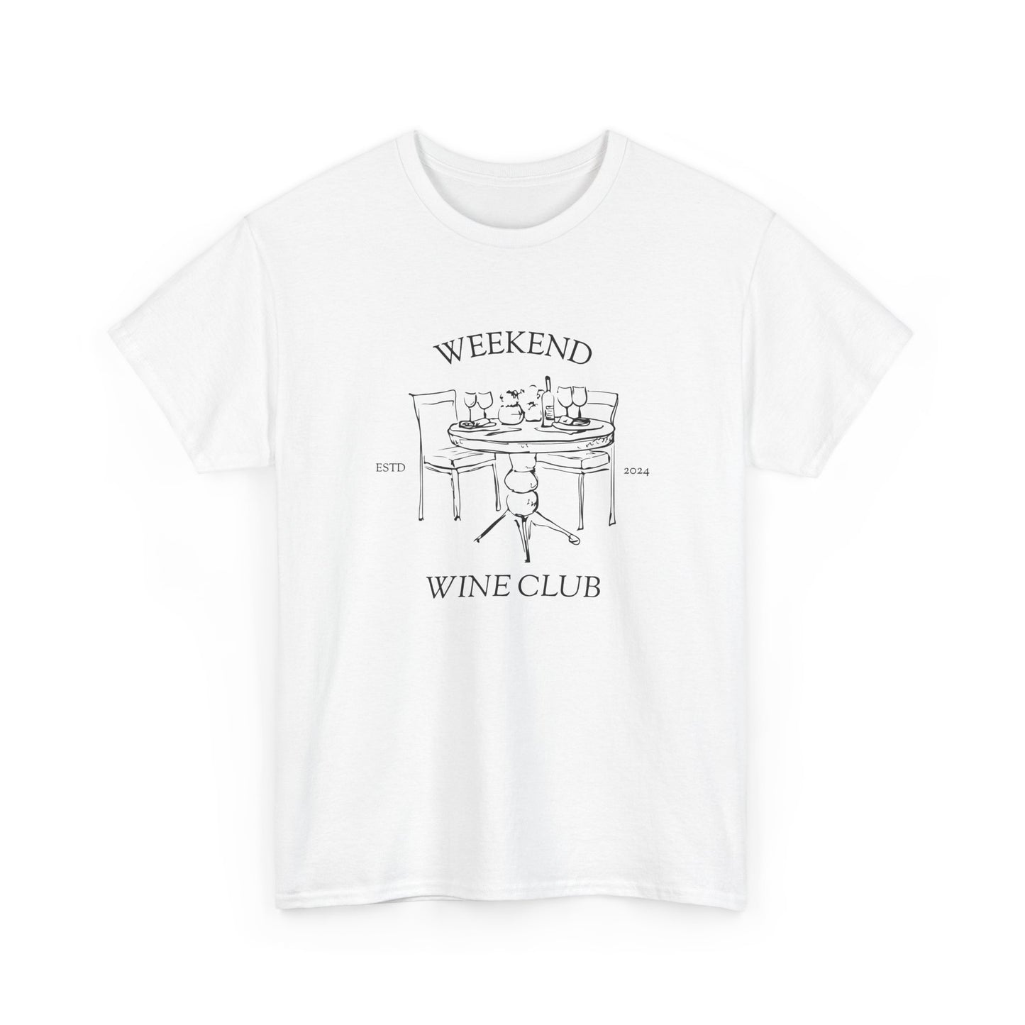 Weekend Wine Club Supper Edition — Classic Tee — White, front view