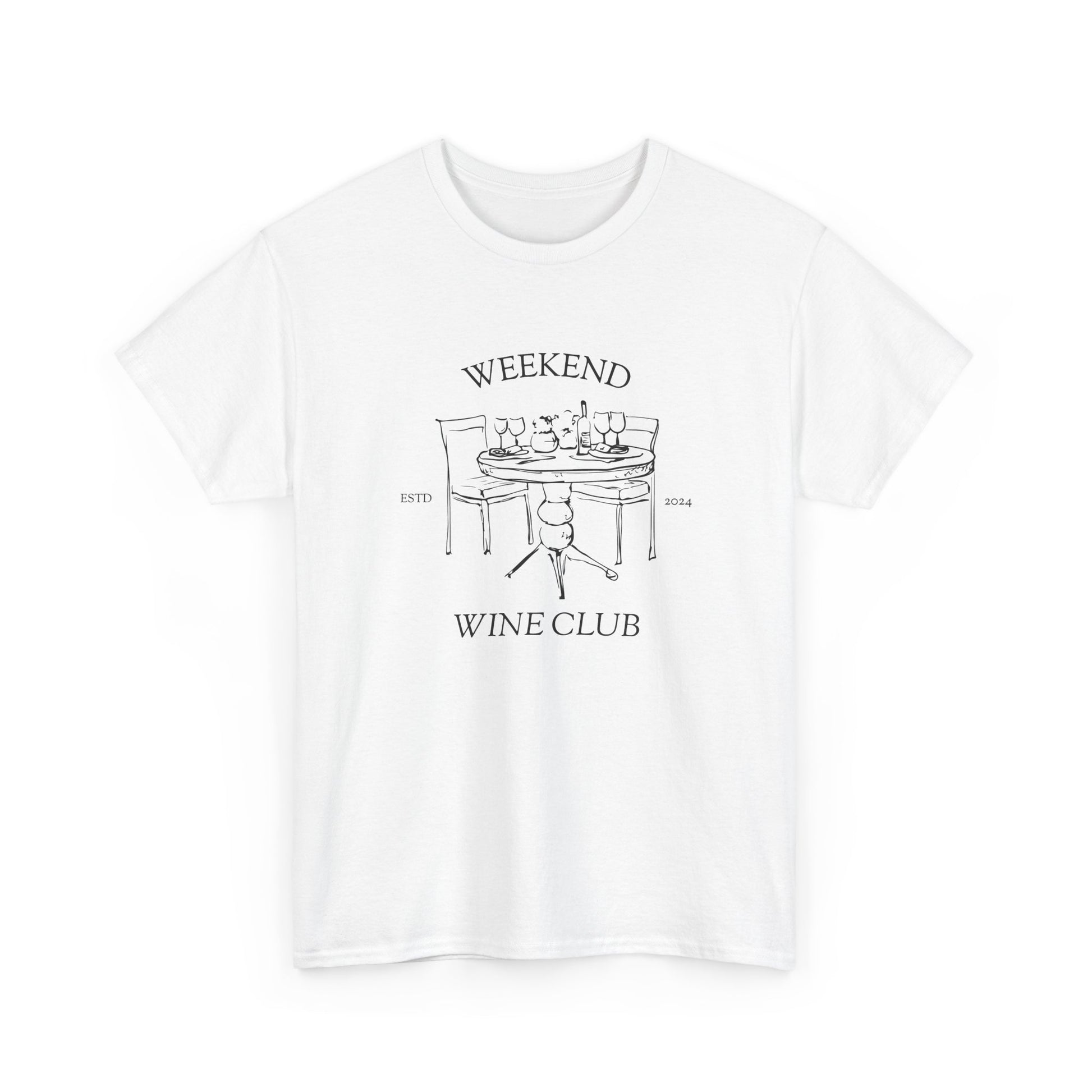 Weekend Wine Club Supper Edition — Classic Tee — White, front view