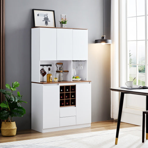 Farmhouse Coffee Bar Wine Cabinet