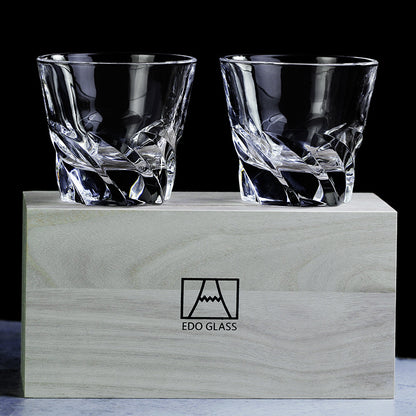 Toast to Forever wedding bundle — crystal glass pair in wooden gift box