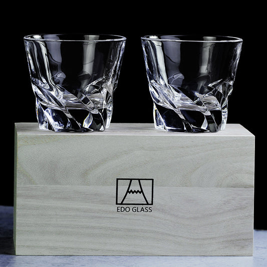 Toast to Forever wedding bundle — crystal glass pair in wooden gift box