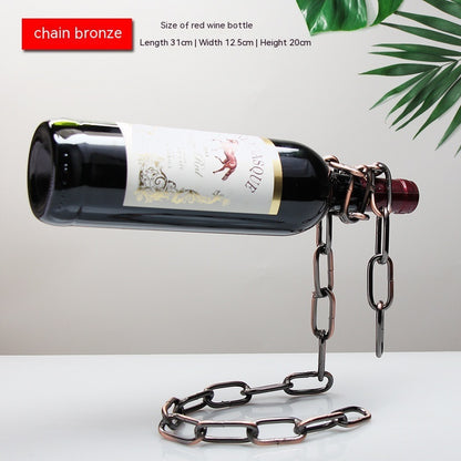 Chain Wine Rack — Unique Floating Bottle Holder
