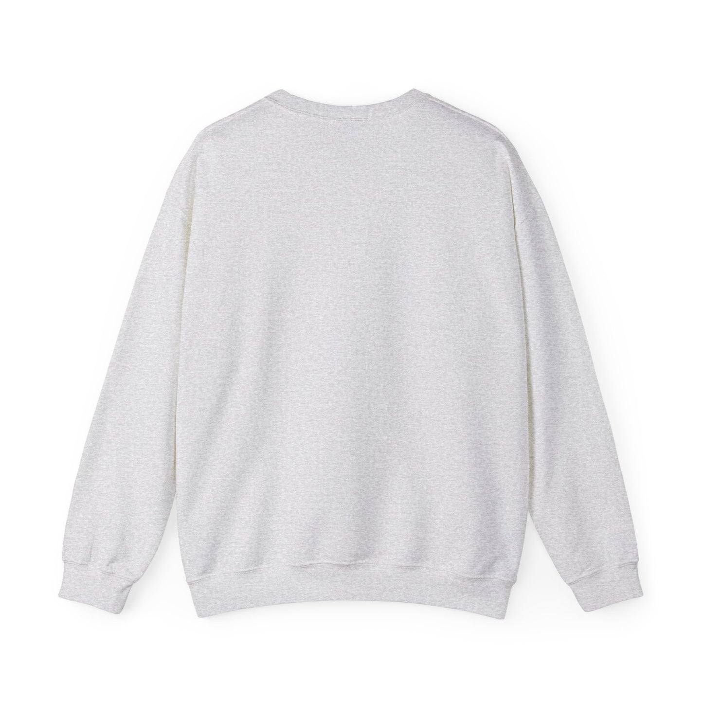 Back view of the ash grey personalized Weekend Wine Club crewneck showing the plain undecorated back