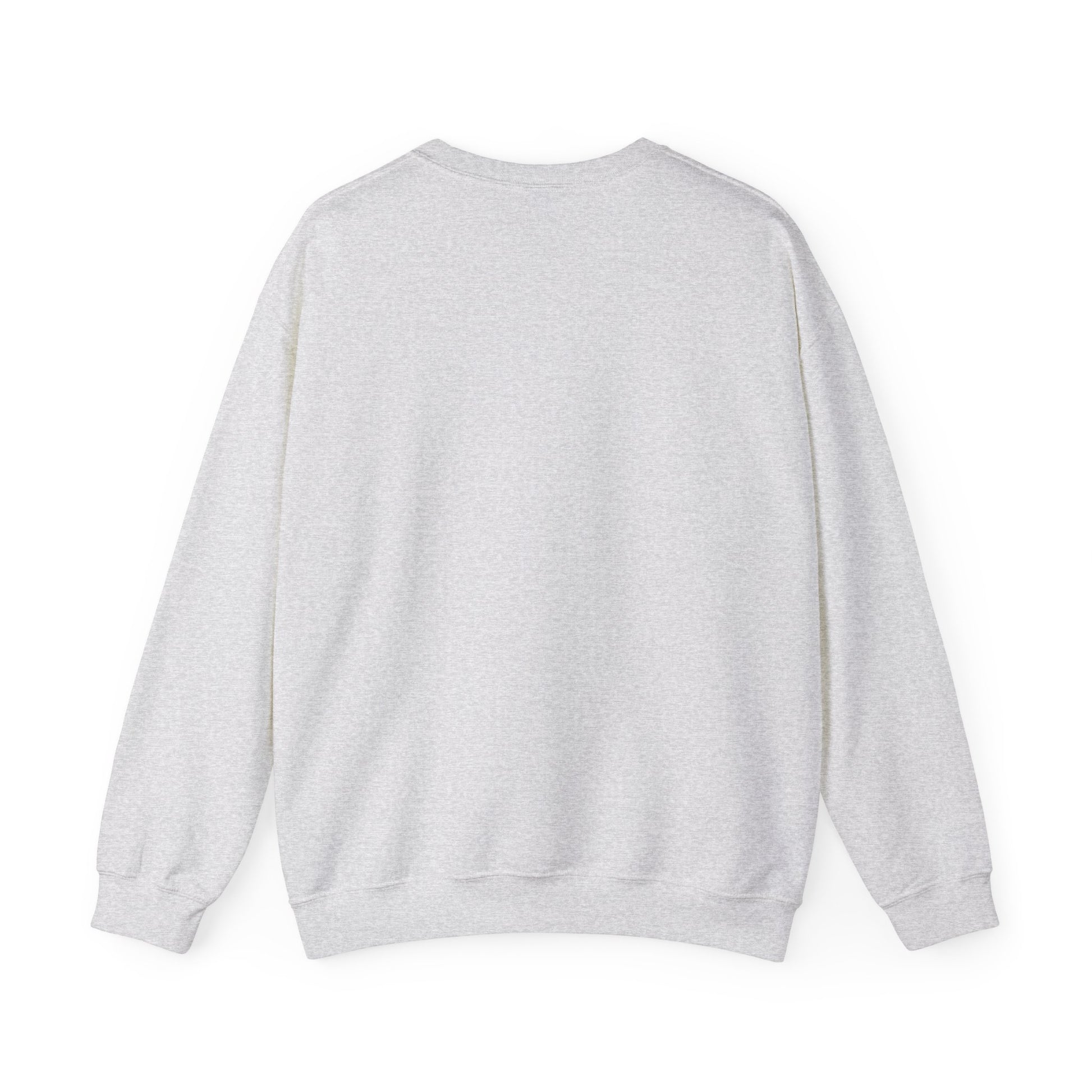 Back view of the ash grey personalized Weekend Wine Club crewneck showing the plain undecorated back