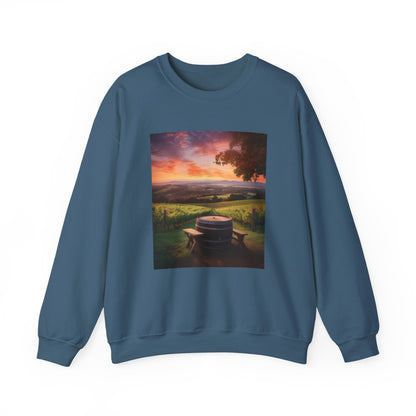 Scenic Sunset Vineyard — Crewneck Sweatshirt