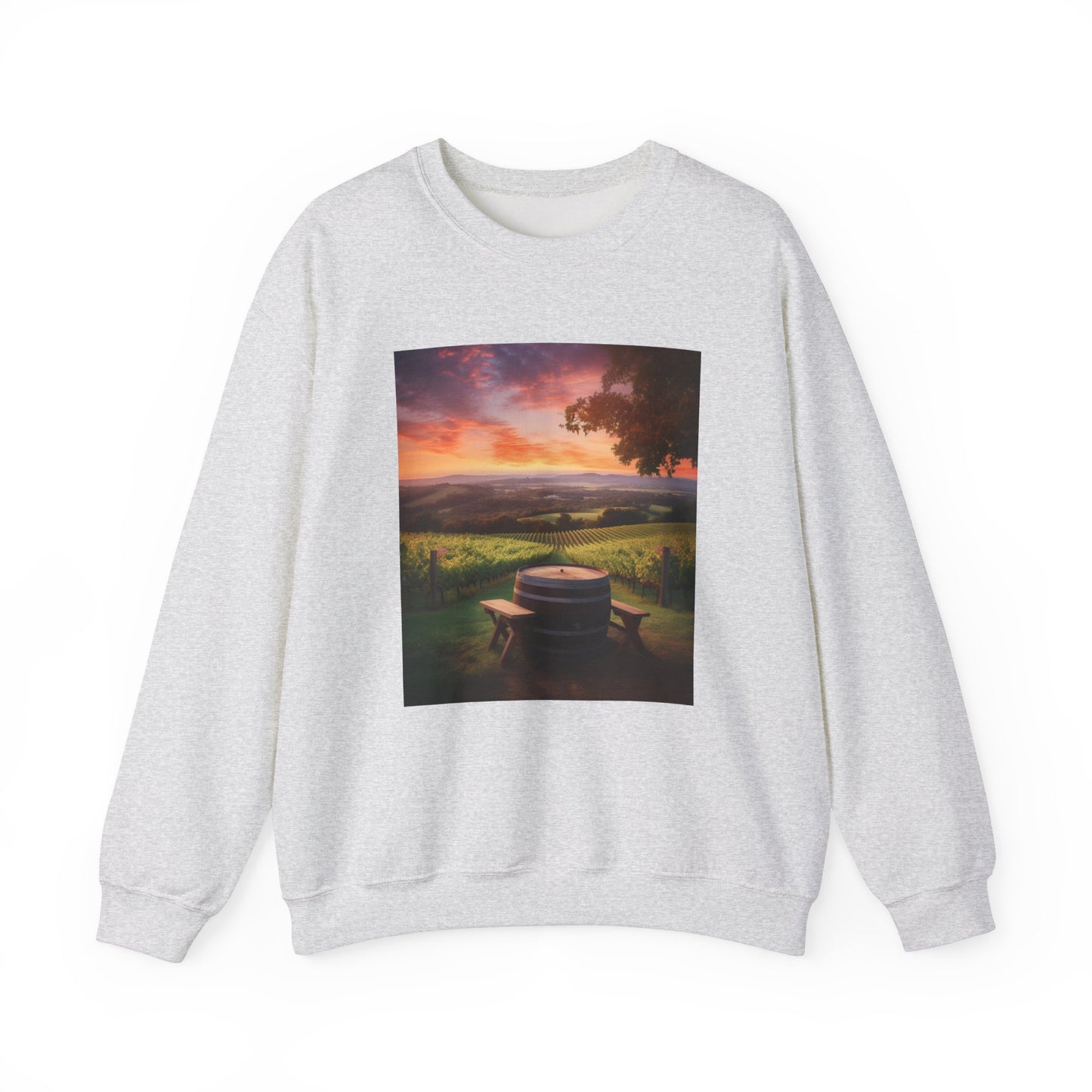 Scenic Sunset Vineyard — Crewneck Sweatshirt