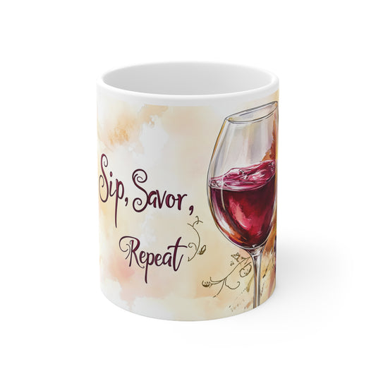 Sip Savor Repeat — 11oz Mug