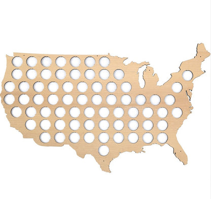 USA Bottlecap Map — Craft Your Own Beer Wall Art